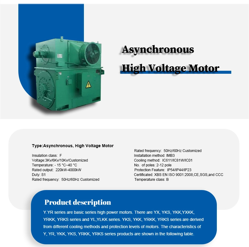 Ykk Series Asynchronous AC Electric/Electrical Induction High Voltage Motor